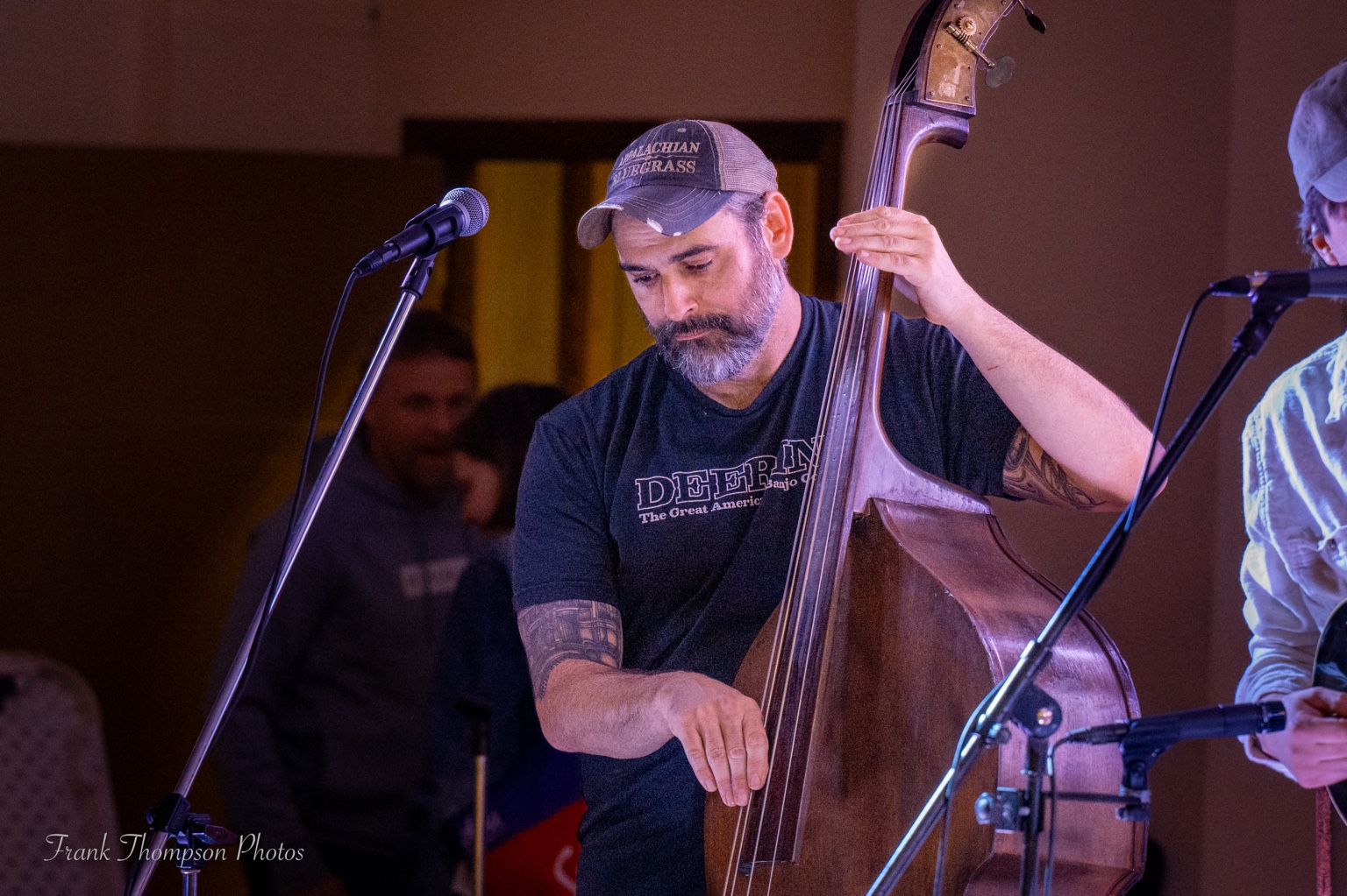 Matt performing on upright bass